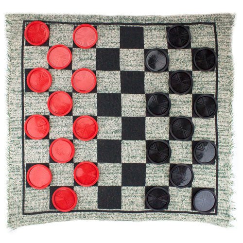 3 - in - 1 Giant Checkers Rug - The Bargains Basement3 - in - 1 Giant Checkers Rug