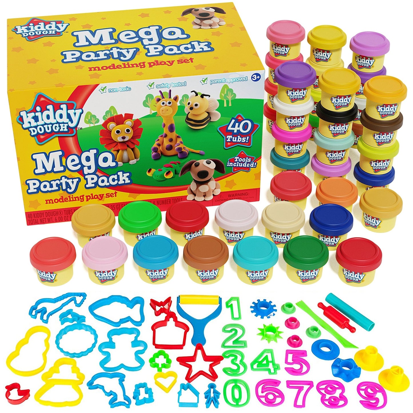 40 Pack Of Party Favors Play Dough + 40 Dough Tools - Bulk Party Pack - The Bargains Basement40 Pack Of Party Favors Play Dough + 40 Dough Tools - Bulk Party Pack