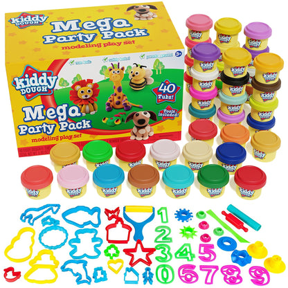 40 Pack Of Party Favors Play Dough + 40 Dough Tools - Bulk Party Pack - The Bargains Basement40 Pack Of Party Favors Play Dough + 40 Dough Tools - Bulk Party Pack