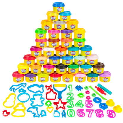 40 Pack Of Party Favors Play Dough + 40 Dough Tools - Bulk Party Pack - The Bargains Basement40 Pack Of Party Favors Play Dough + 40 Dough Tools - Bulk Party Pack