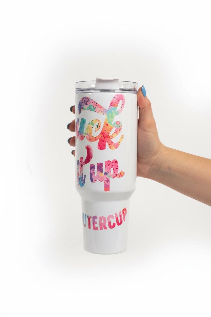40oz “Suck It Up Buttercup” Tumbler – Colorful Watercolor Design- handmade - The Bargains Basement40oz “Suck It Up Buttercup” Tumbler – Colorful Watercolor Design- handmade