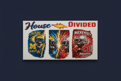 House Divided Michigan vs Ohio State Sign – 23x12x1 Inch-handmade The Bargains Basement