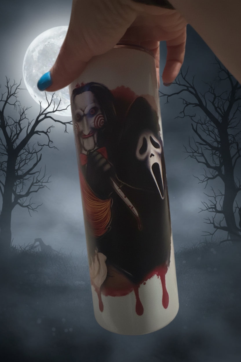 Horror Villains Sublimation Tumbler | Halloween Drinkware The Bargains Basement
