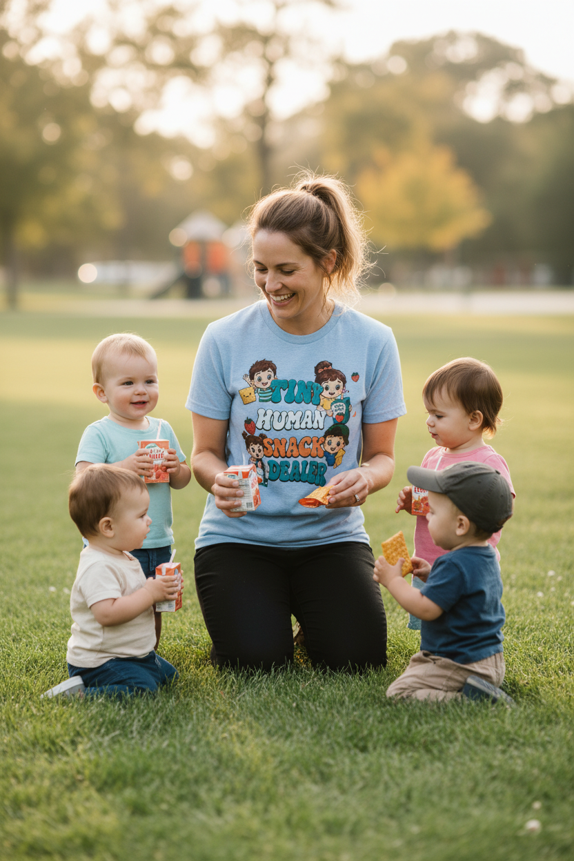 Tiny Human Snack Dealer T-Shirt The Bargains Basement
