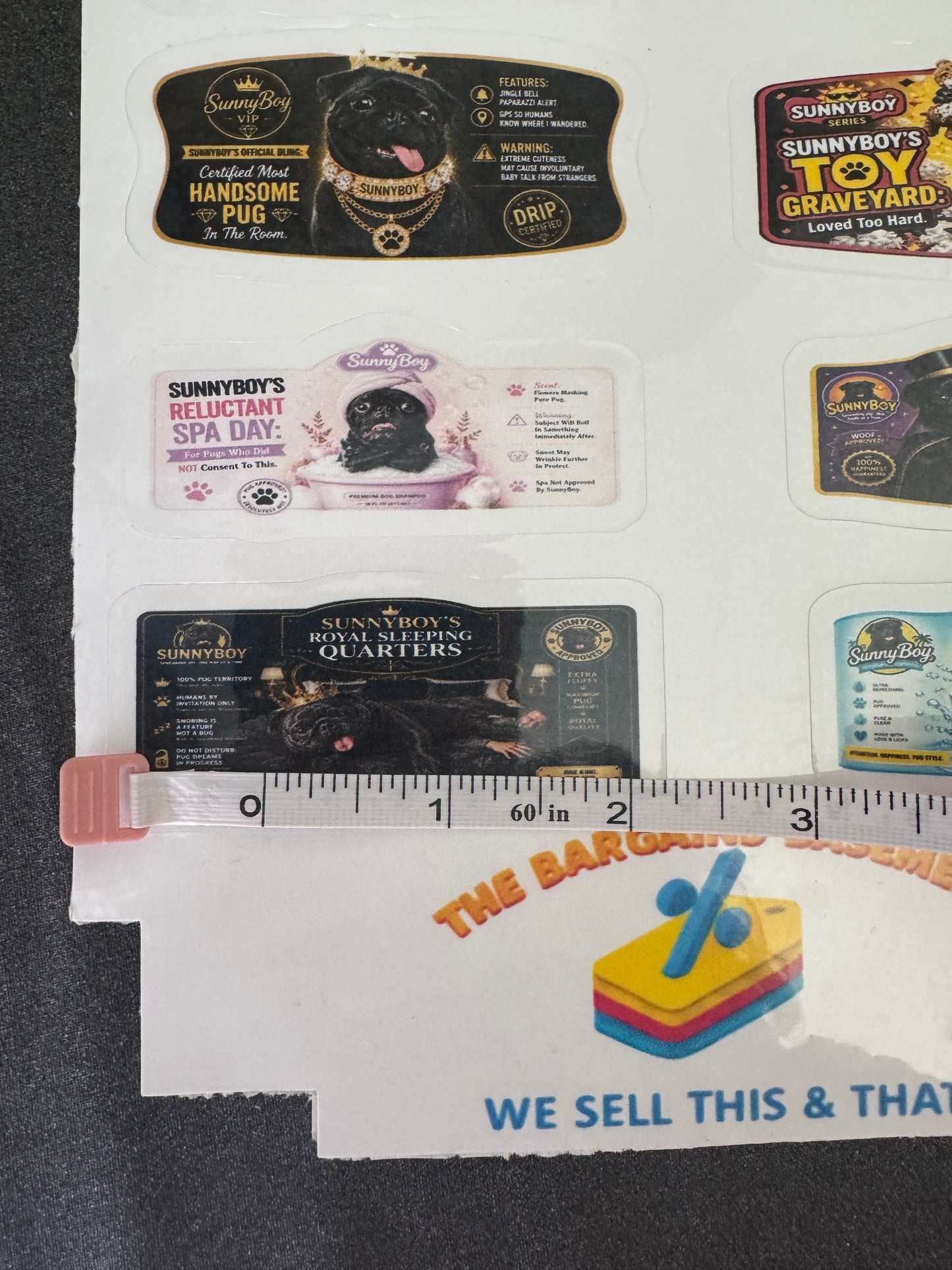 SunnyBoy Memorial Dog Sticker Sheet The Bargains Basement