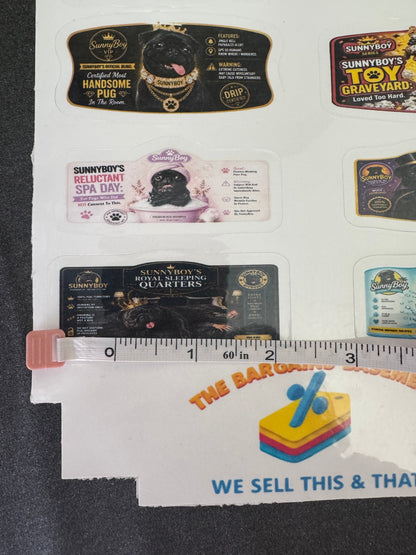 SunnyBoy Memorial Dog Sticker Sheet The Bargains Basement