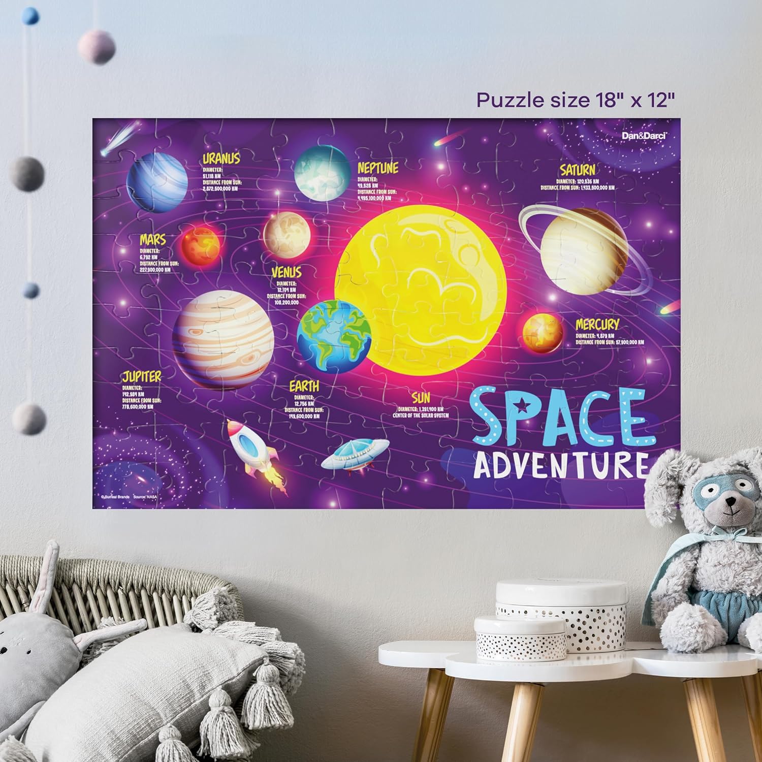 Glow in The Dark 100 Piece Galaxy Puzzle for Kids by Surreal Brands The Shop Everything Store