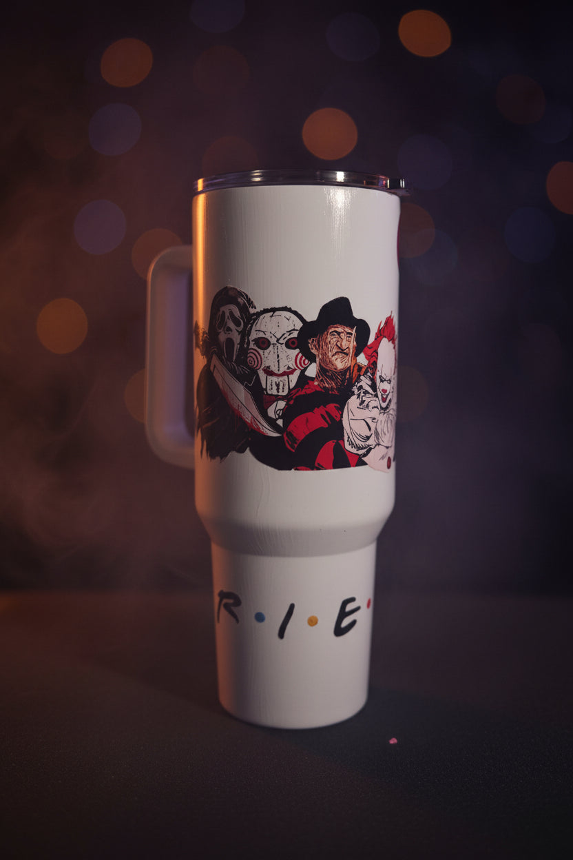 Horror Friends 40oz Tumbler – Handmade The Bargains Basement