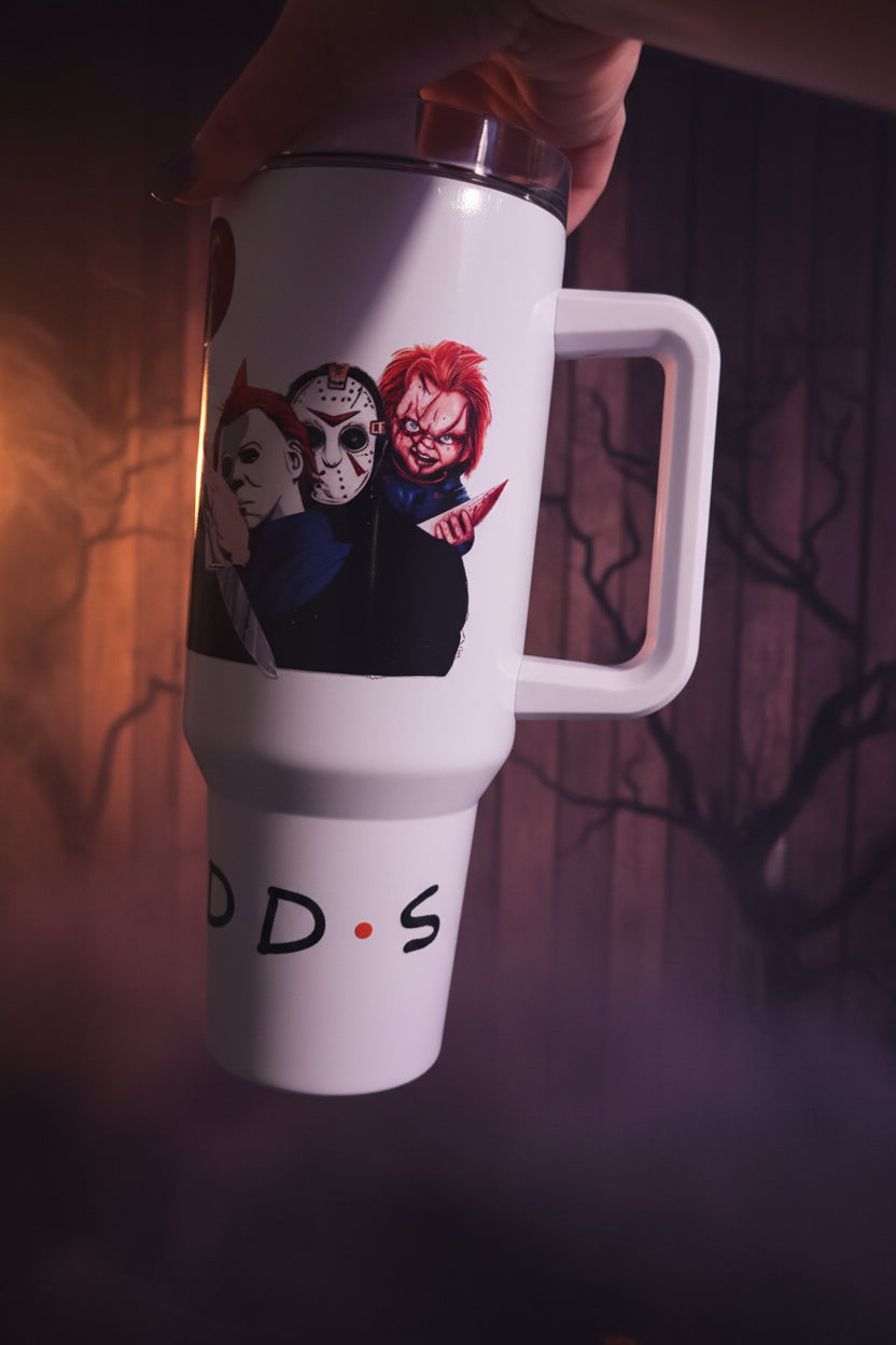Horror Friends 40oz Tumbler – Handmade The Bargains Basement