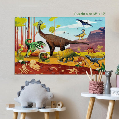 Glow in The Dark 100 Piece Dinosaur Puzzle for Kids by Surreal Brands The Shop Everything Store