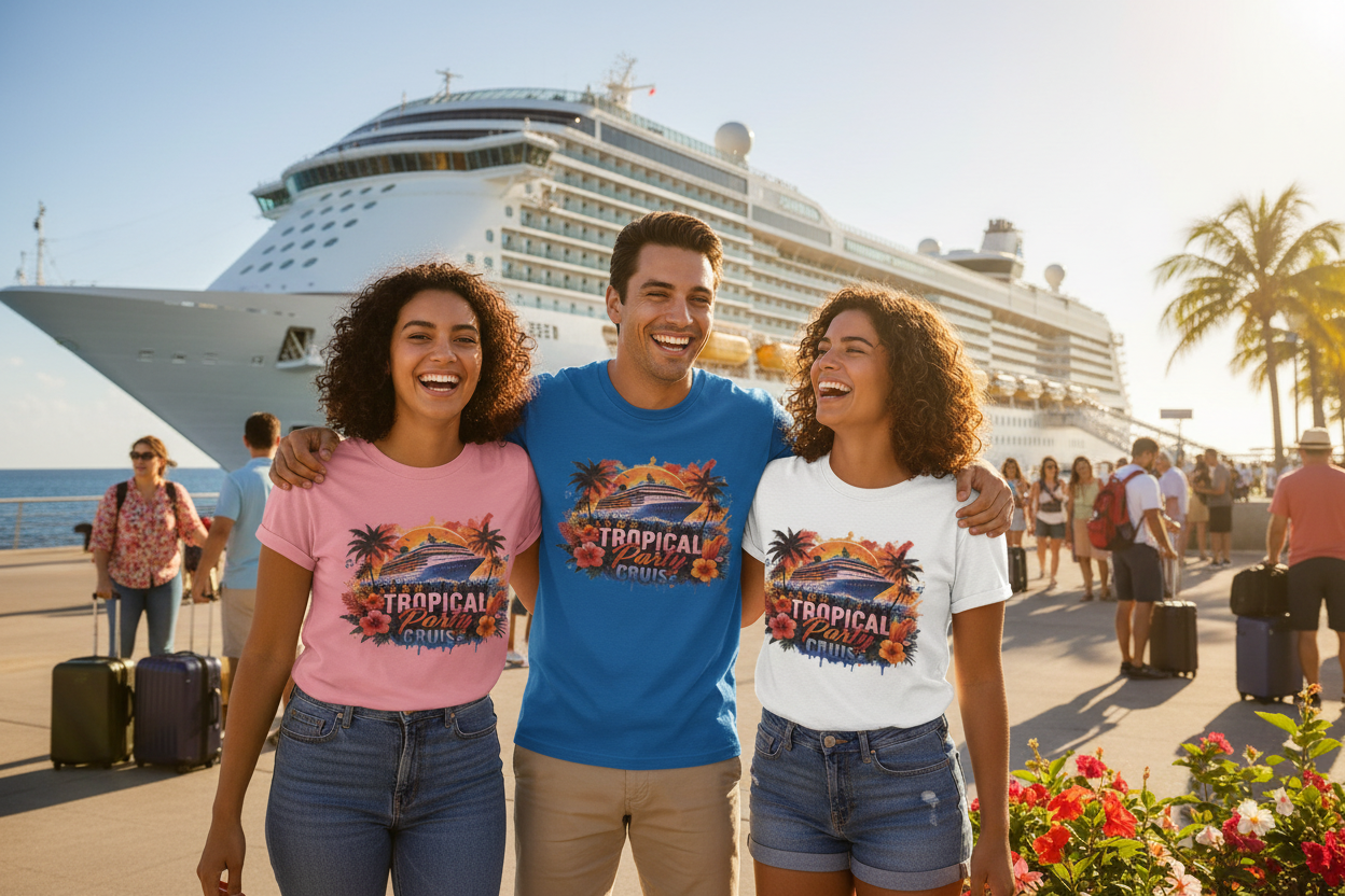 Tropical Party Cruise T-Shirt The Bargains Basement