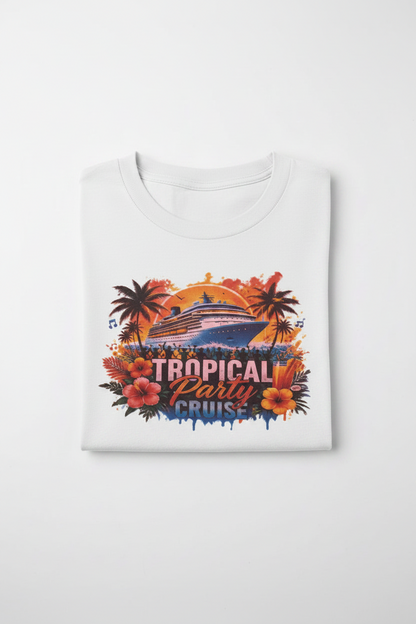 Tropical Party Cruise Neon Pink Women's T-Shirt The Bargains Basement