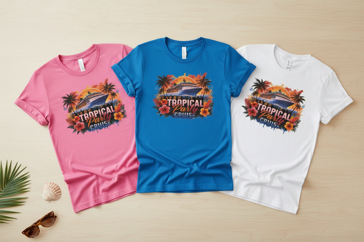 Tropical Party Cruise T-Shirt The Bargains Basement