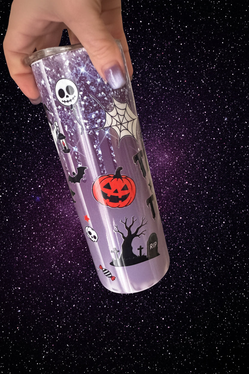 Trick or Treat Halloween Glitter Tumbler – Handmade The Bargains Basement