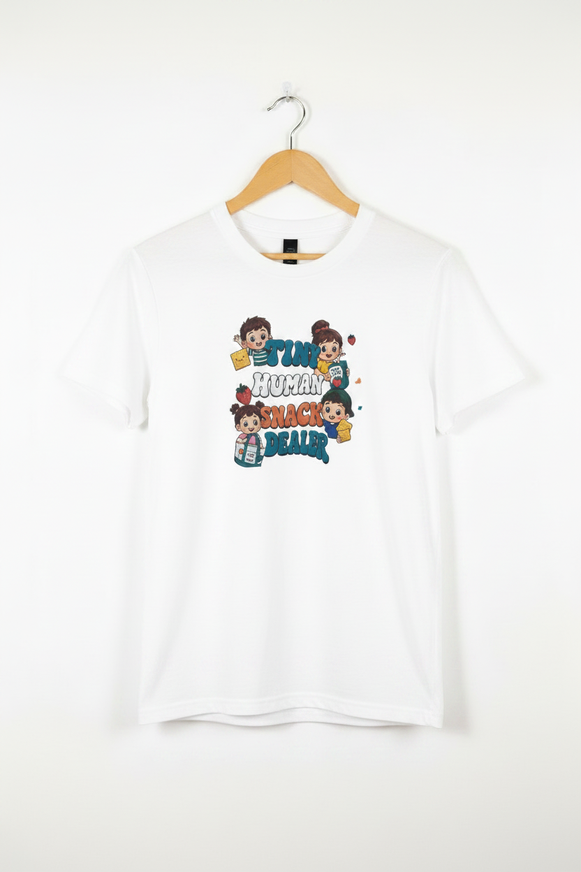 Tiny Human Snack Dealer T-Shirt The Bargains Basement