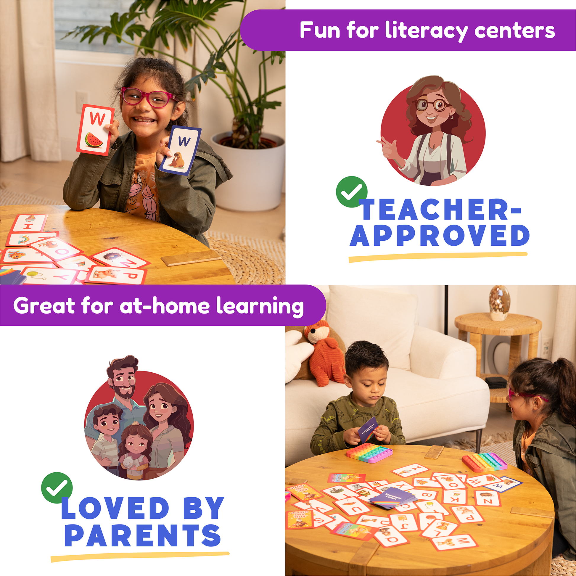 .ABC: Learn Uppercase & Lowercase Letters Card Pack The Fidget Games