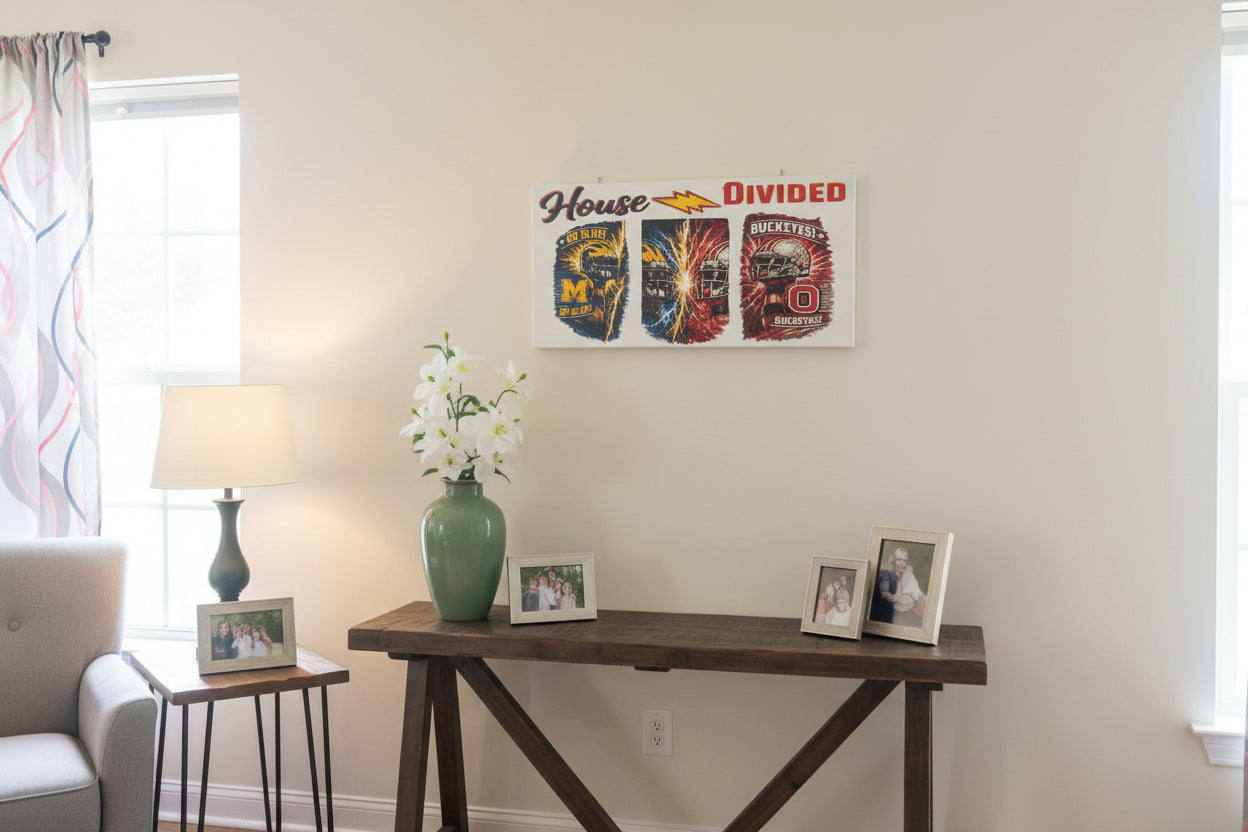 House Divided Michigan vs Ohio State Sign – 23x12x1 Inch-handmade The Bargains Basement