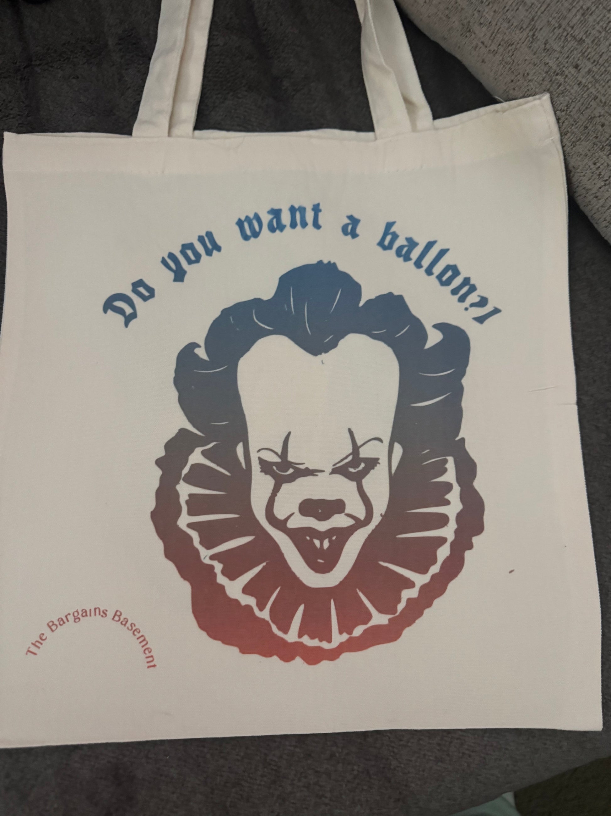 Do You Want a Balloon? – Handmade Canvas Tote Bag The Bargains Basement