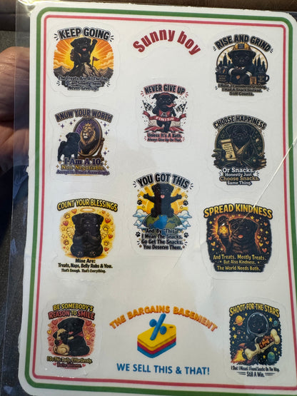 Sunny Boy Vinyl Sticker Sheet The Bargains Basement