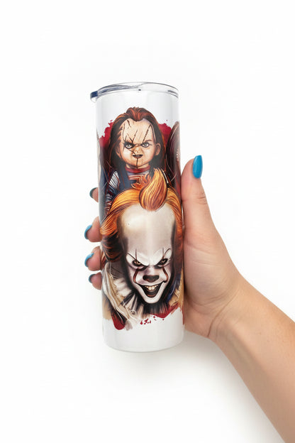 Horror Villains Sublimation Tumbler | Halloween Drinkware The Bargains Basement