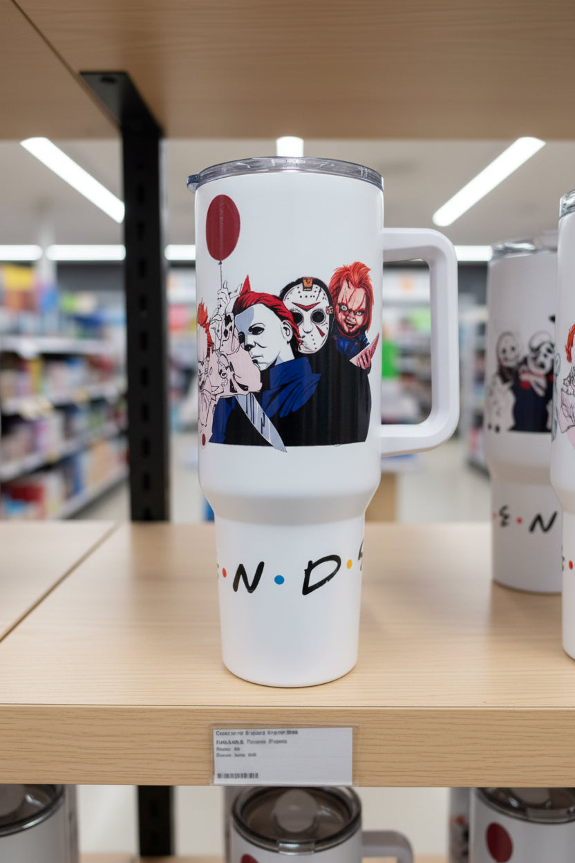 Horror Friends 40oz Tumbler – Handmade The Bargains Basement