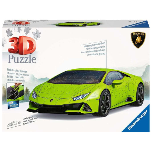 Lamborghini Huracán EVO Green 156 Piece 3D Jigsaw Puzzle Ravensburger Puzzle Merchant