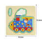 Montessori Wooden Cartoon Animal Puzzles – Early Learning Toy Set