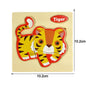 Montessori Wooden Cartoon Animal Puzzles – Early Learning Toy Set