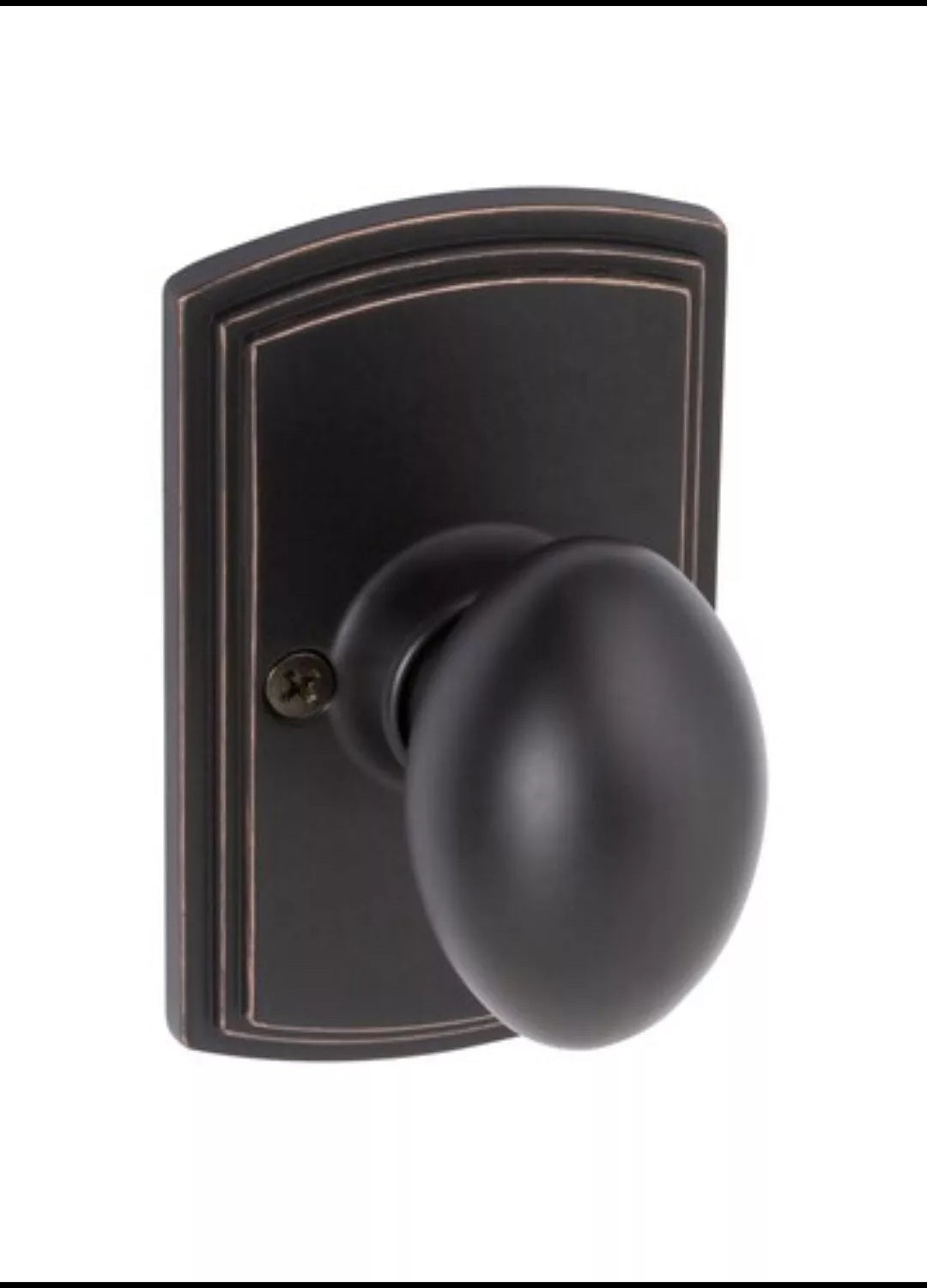 Italian Collection Canova Edged Bronze Hall/Closet Door Knob