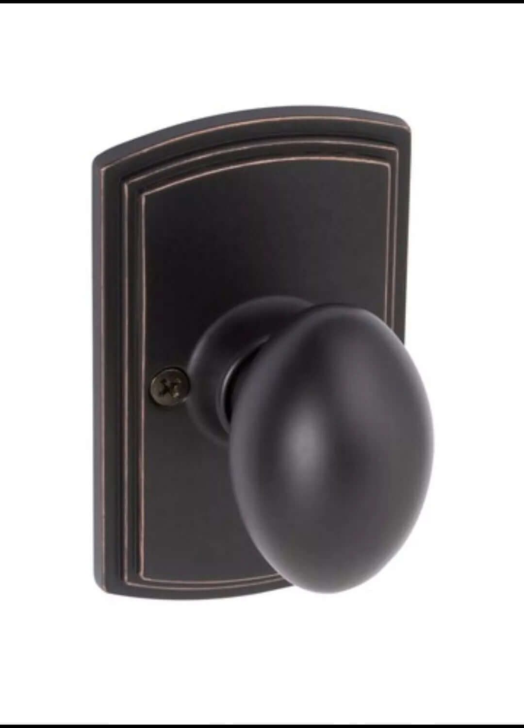 Italian Collection Canova Edged Bronze Hall/Closet Door Knob - The Bargains Basement