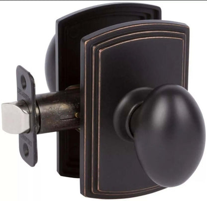 Italian Collection Canova Edged Bronze Hall/Closet Door Knob - The Bargains Basement