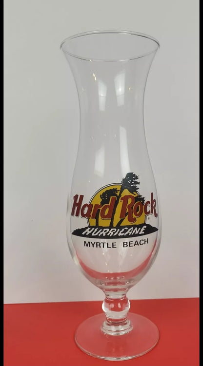 Hard Rock Cafe Myrtle Beach HURRICANE DRINK GLASS set of 2