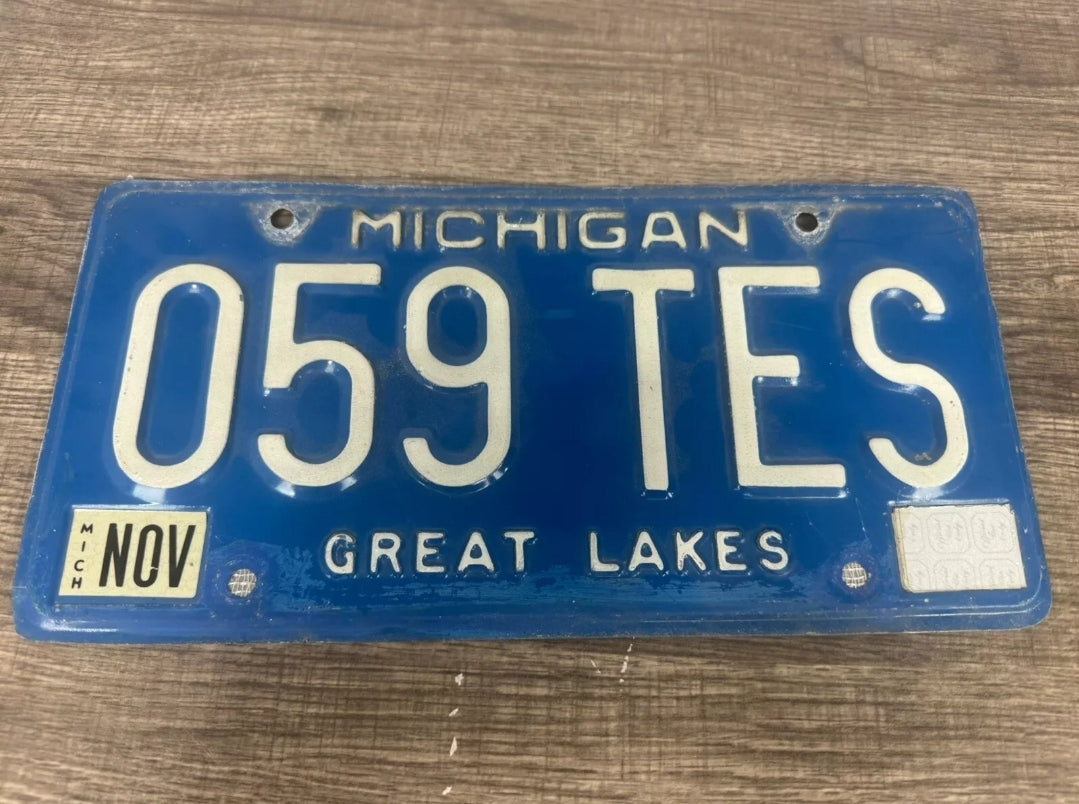 VINTAGE Michigan  License Plate GREAT LAKES