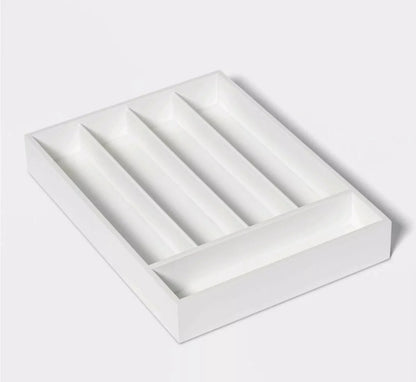 Threshold Bamboo Drawer Organizer - White - 13.9” x 9.96” x 1.89”