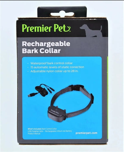 NEW Premier Pet Rechargable bark collar GBC00-16296