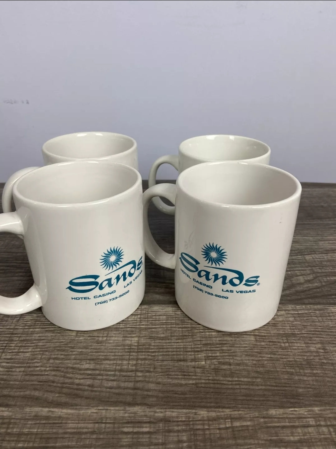 Sands Hotel Casino Las Vegas  Coffee Mugs Lot of 4