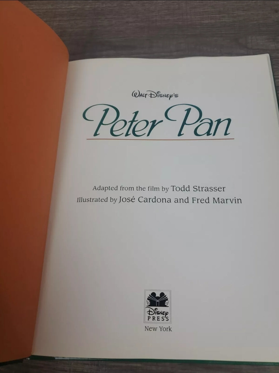 Peter Pan walked Disney hardback book 1994