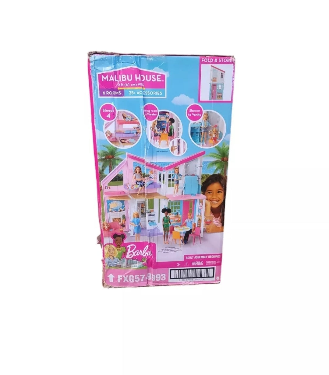 Barbie Malibu House Playset 2ft 6 Rooms-box Is Messed Up See Pictures