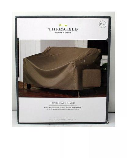 Brown Threshold Loveseat Cover For Outdoor Furniture Or Appliances Heavy Duty