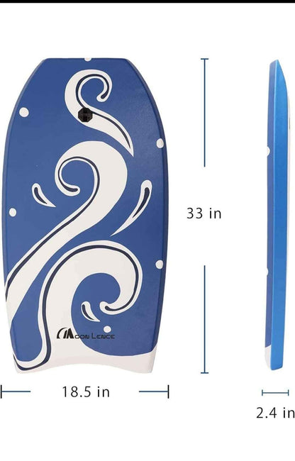 MOON LENCE Body Board for Beach with EPS Core & Wrist lead