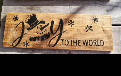 Joy to the world handmade sign - The Bargains Basement