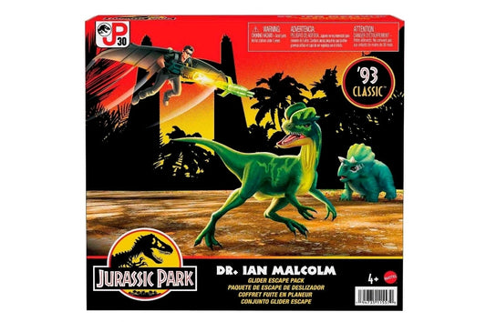 Jurassic Park '93 Dr. Ian Malcolm Classic Action Figure Glider Escape Pack