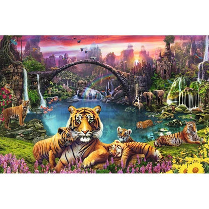 Tigers in Paradise 3000 Piece Jigsaw Puzzle Ravensburger Puzzle Merchant
