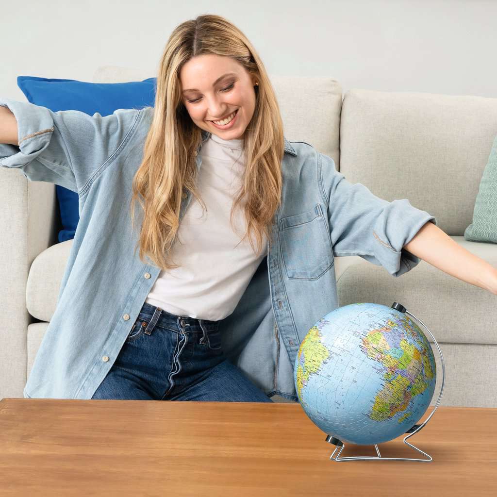 World Globe with Stand 550 Piece 3D Jigsaw Puzzle Ravensburger Puzzle Merchant