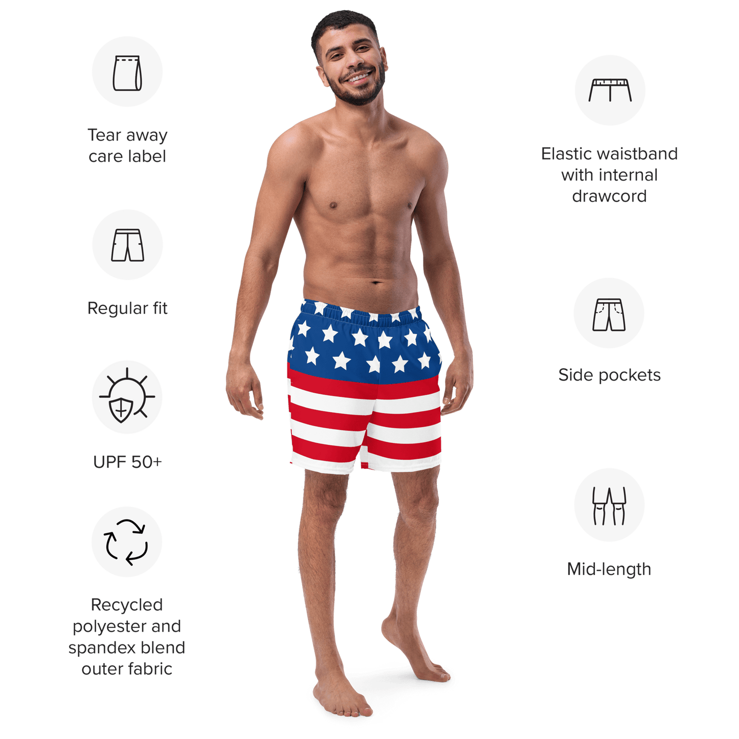 All American Swim Trunks - The Bargains BasementAll American Swim Trunks