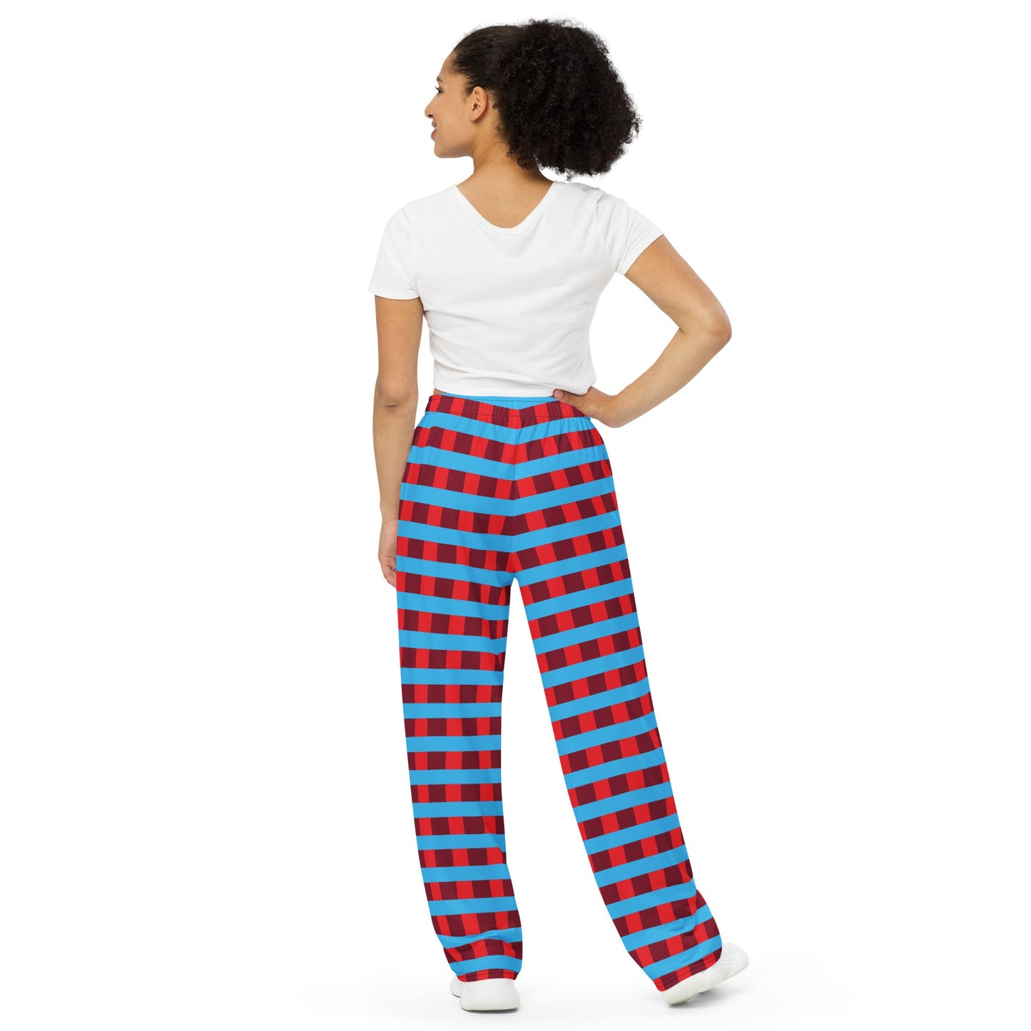 All - over print unisex wide - leg pants - The Bargains BasementAll - over print unisex wide - leg pants