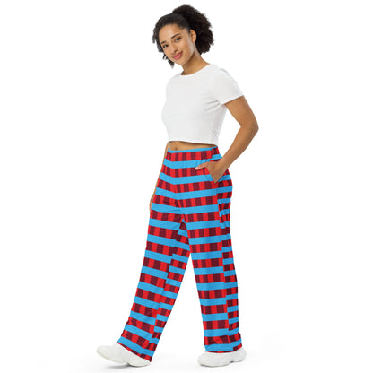 All - over print unisex wide - leg pants - The Bargains BasementAll - over print unisex wide - leg pants