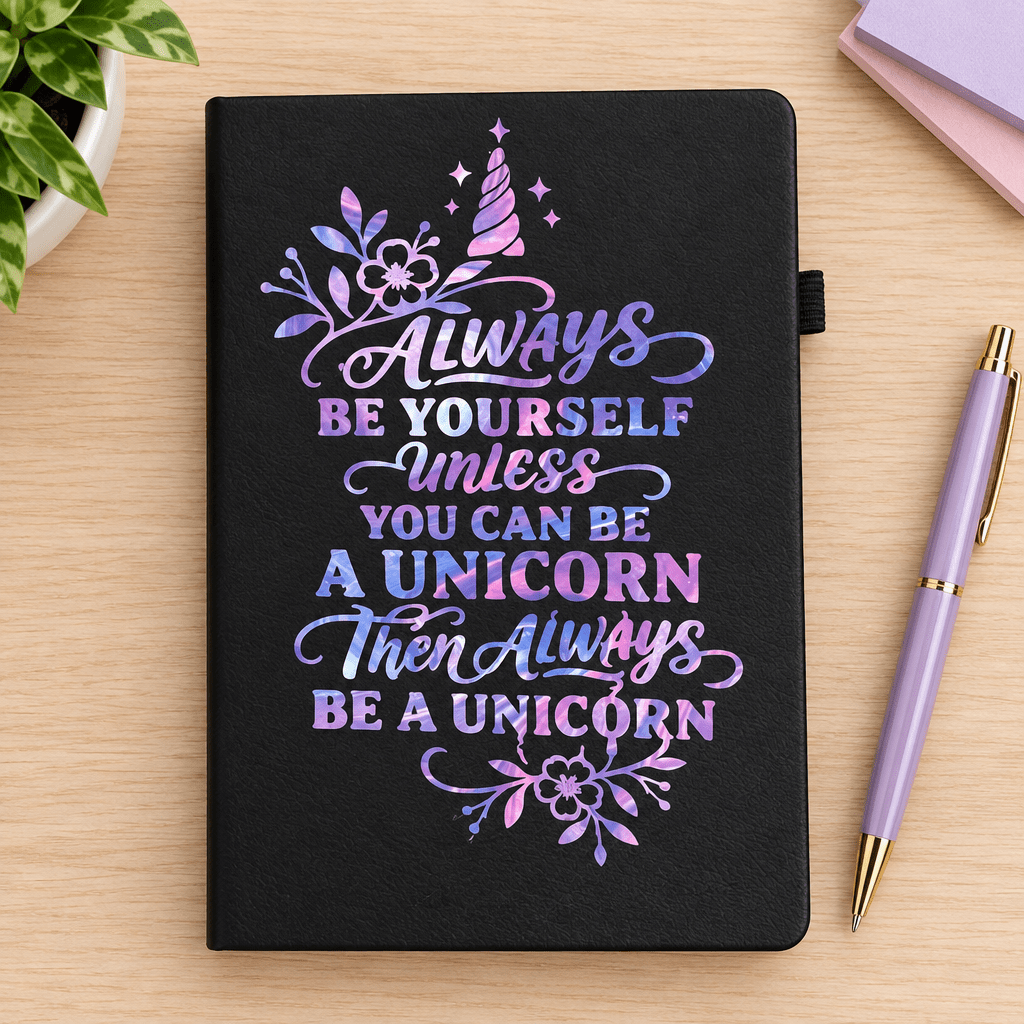 Always Be Yourself Unless You Can Be a Unicorn 5x7 Handmade Journal - The Bargains BasementAlways Be Yourself Unless You Can Be a Unicorn 5x7 Handmade Journal