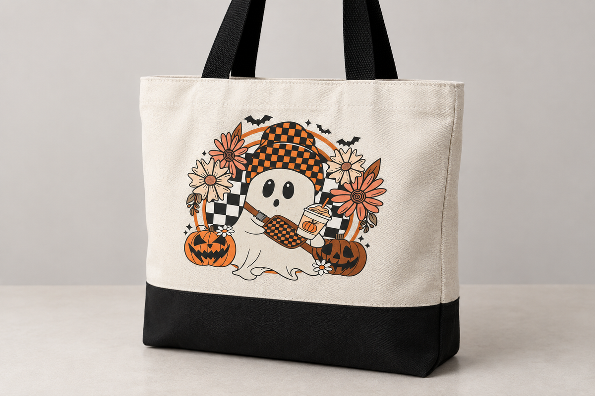 Angled view of the tote