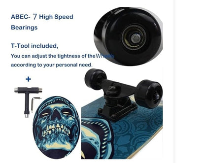 ANNEE 31x8 Inch Skateboard Complete for Beginners - The Bargains BasementANNEE 31x8 Inch Skateboard Complete for Beginners